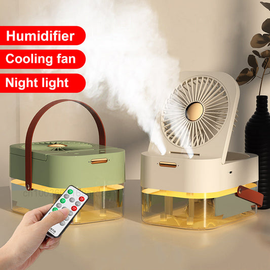 Humidifier Spray Fan , Air Cooler With Night Light